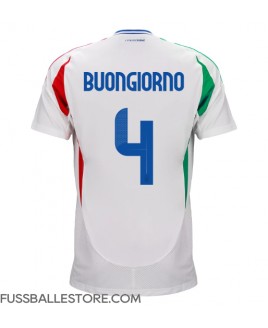 Günstige Italien Alessandro Buongiorno #4 Auswärtstrikot EM 2024 Kurzarm